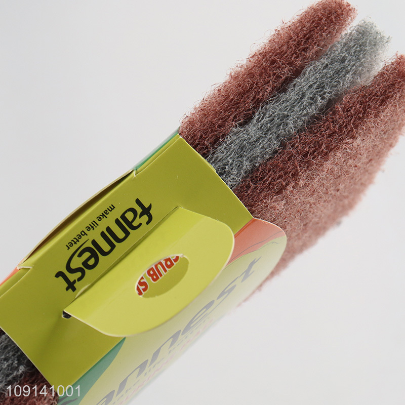 Good Quality 3 Packs Heavy Duty Non-Scratch Scouring Pads Dish Scrubbers