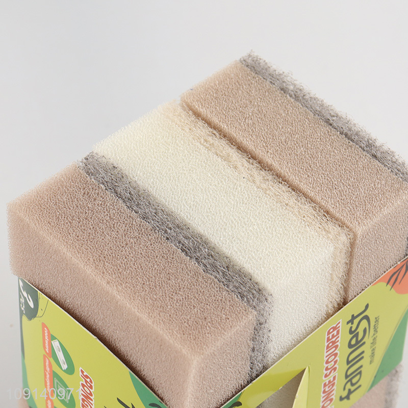 New Product 3-Pack Heavy Duty Scrub Sponges for Kitchen Bathroom Grill