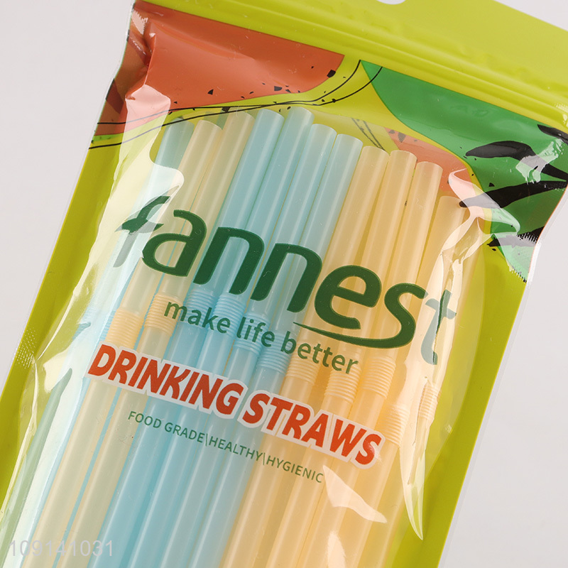 Hot Selling 30 Pieces Plastic Bent Straws Disposable Drinking Straws
