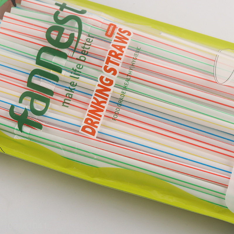 Good Quality 50 Pieces Disposable Plastic Bent Straws for Coffee