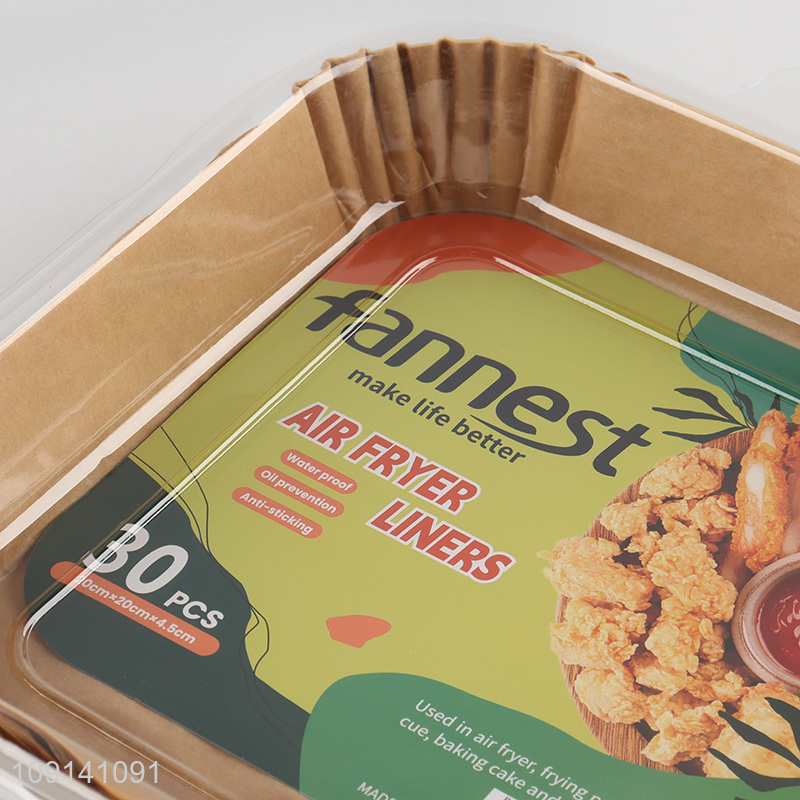 Factory Price 30 Pieces Square Non-Stick Waterproof Air Fryer Paper Liners