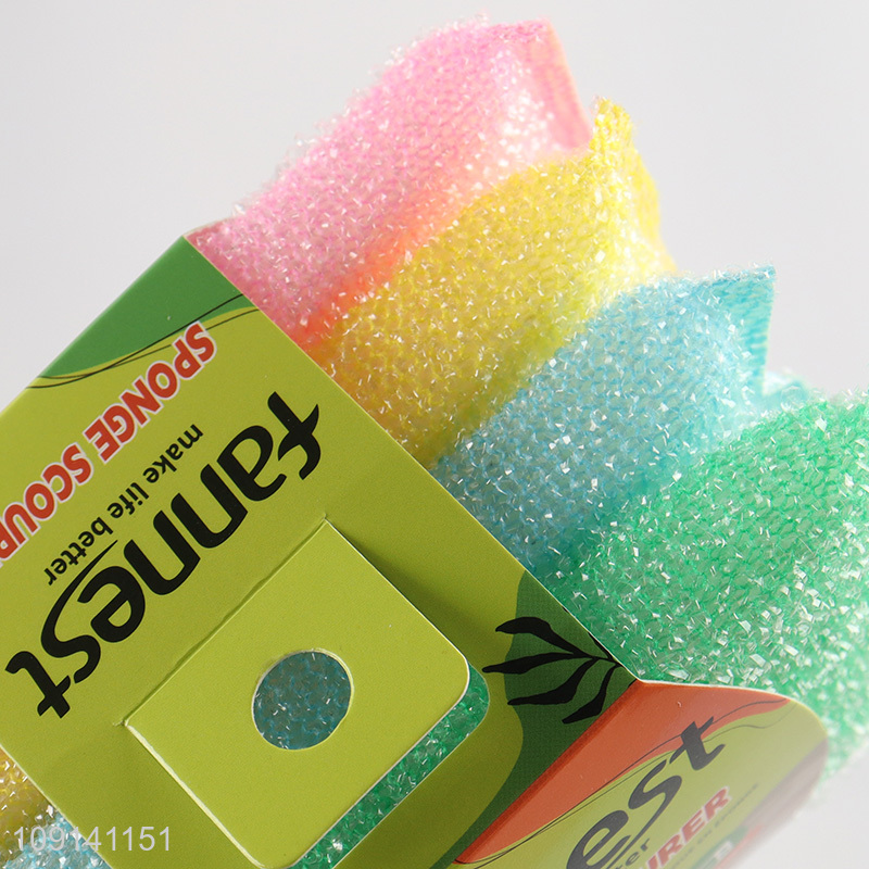 New Product 4 Pieces Durable Scrub Sponges Dish Sponges for Cleaning