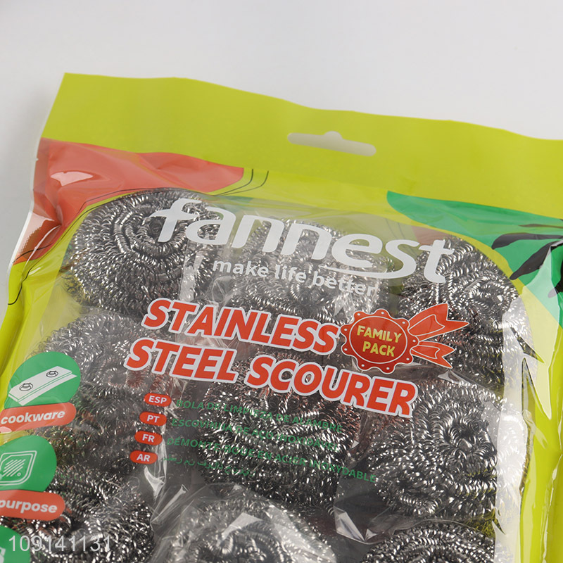 New Product 12 Packs Heavy Duty Steel Wool Scrubbers for Cleaning