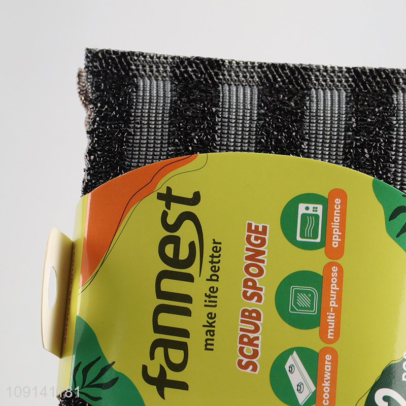 Factory Supply 2 Pieces Dish Sponges Kitchen Scrub Sponges for Cleaning