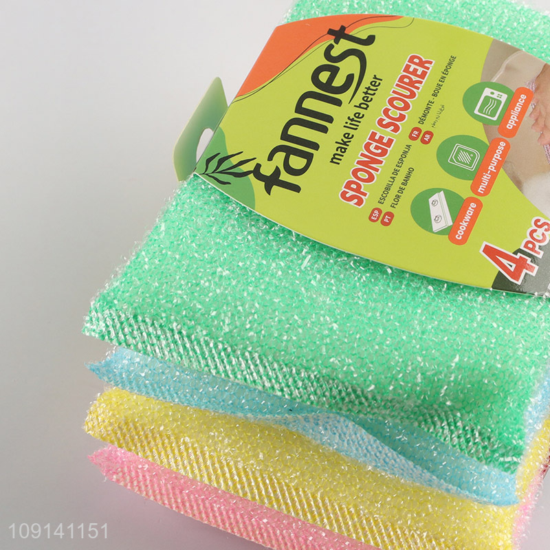 New Product 4 Pieces Durable Scrub Sponges Dish Sponges for Cleaning