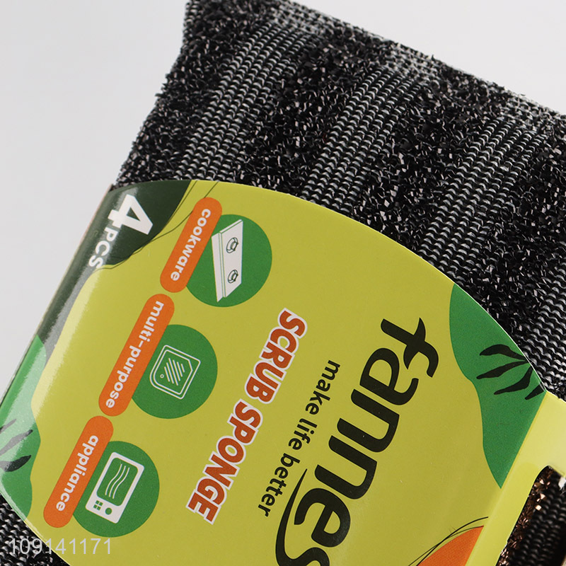 China Imports 4 Pieces Durable Dish Sponges Dish Scrubbers for Kitchen