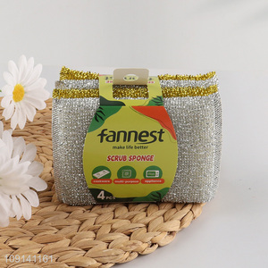 Good Quality 4 Pieces Scrub Sponges Dish Sponges for Pots Pans Dishes