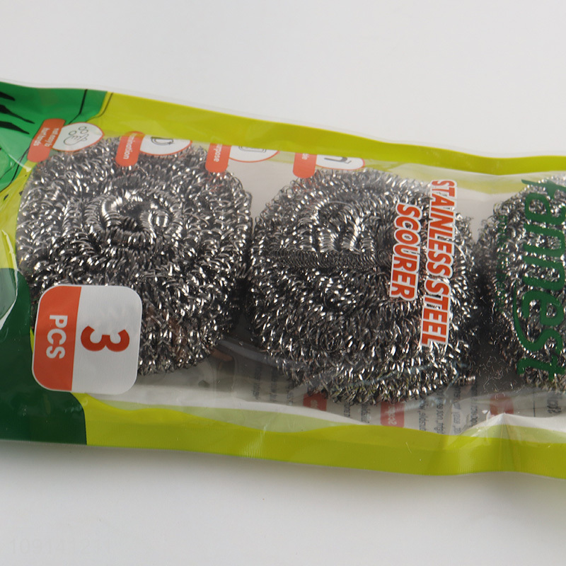 Factory Direct Sale 3 Packs Multipurpose Heavy Duty Steel Wool Scrubbers