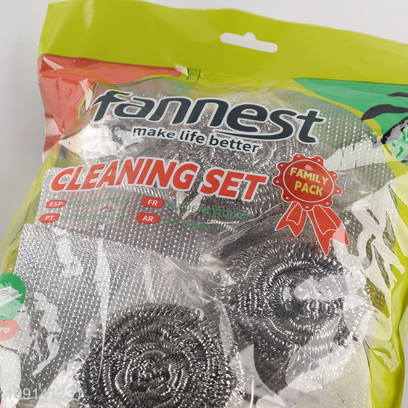 Hot Selling 10 Pieces Steel Wool Scrubbers Dish Scrubbers Set for Kitchen