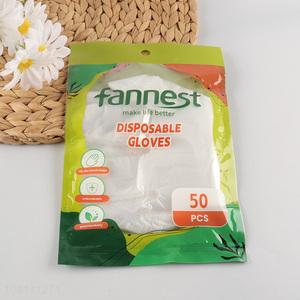 Online Wholesale 50 Pieces Latex Free Plastic Food Safe Disposable Gloves