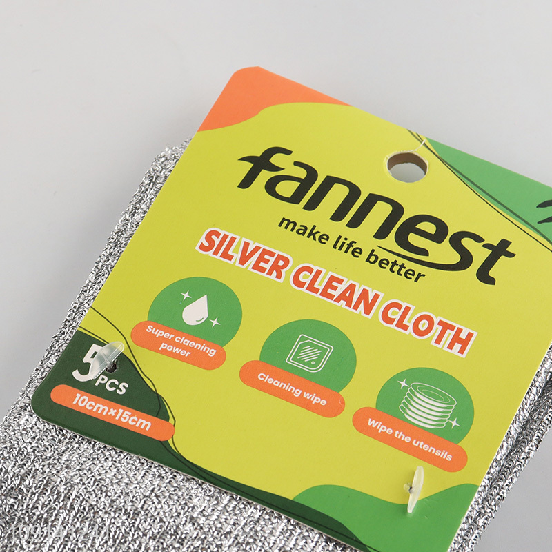 Good Quality 5PCS Multipurpose Wire Dishwashing Rags Dishcloth Cleaning Cloths