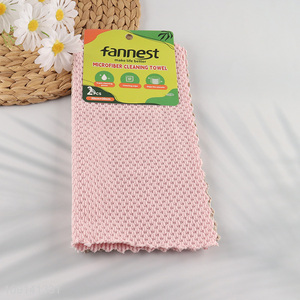 Hot Selling 2PCS Microfiber Dish Cloths Quick Drying Cleaning Towels