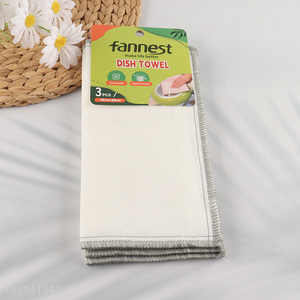 Good Quality 3PCS Soft Absorbent Dishwashing Rags Kitchen Cleaning Towels