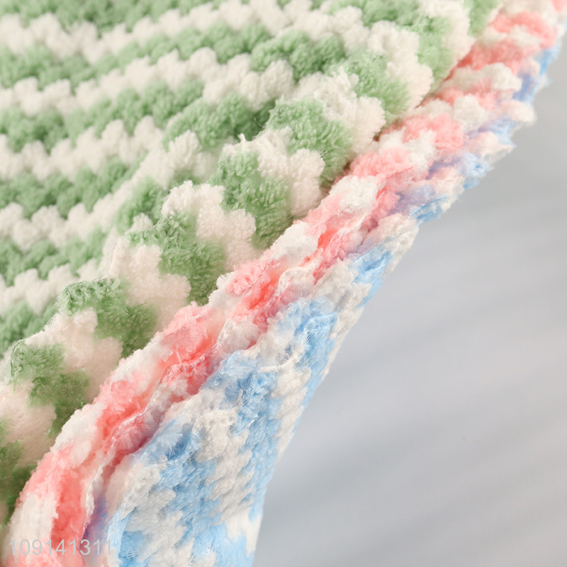 Online Wholesale 3PCS Coral Fleece Cleaning Towels Absorbent Dish Cloths