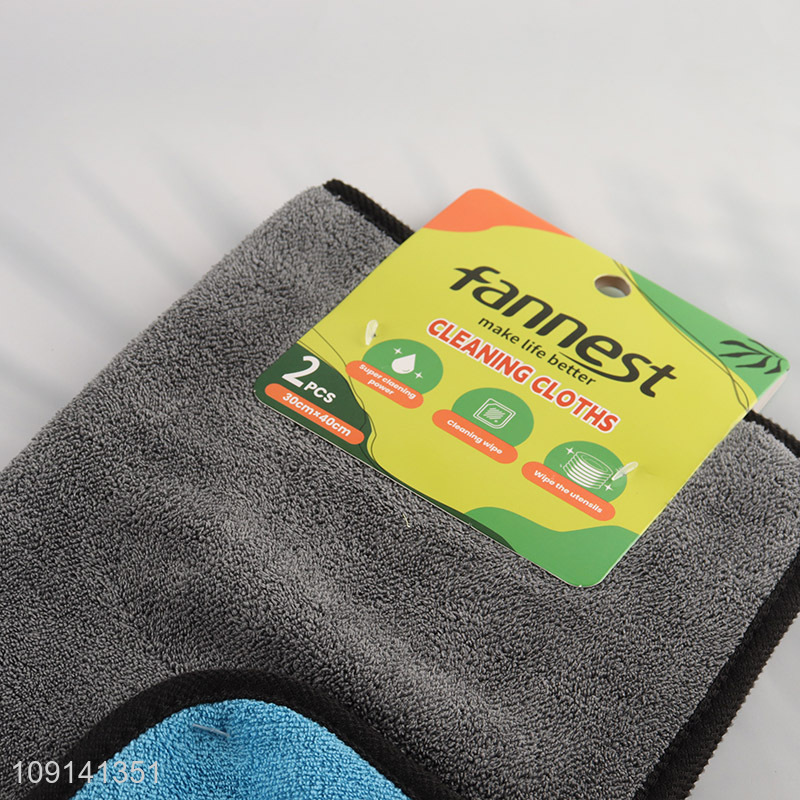 New Arrival 2PCS Extra Thick Multi-Purpose Absorbent Microfiber Cleaning Towels