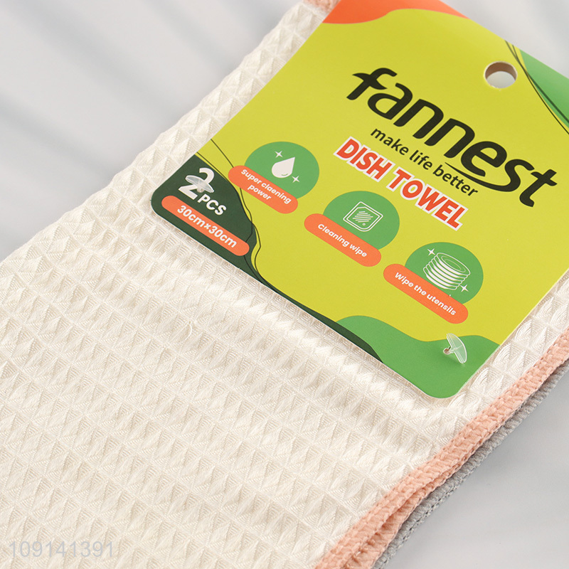 High Quality 2PCS Microfiber Cleaning Towels Ultra Absorbent Cleaning Rags