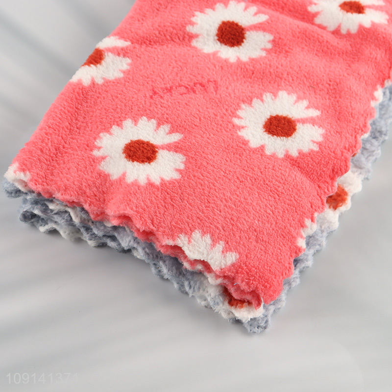 New Product 3PCS Daisy Microfiber Dish Cloths Super Absorbent Cleaning Towels