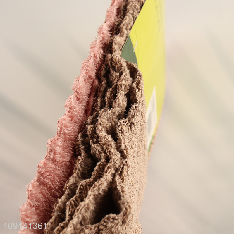 China Imports 3PCS Super Absorbent Lint Free Coral Fleece Cleaning Towels