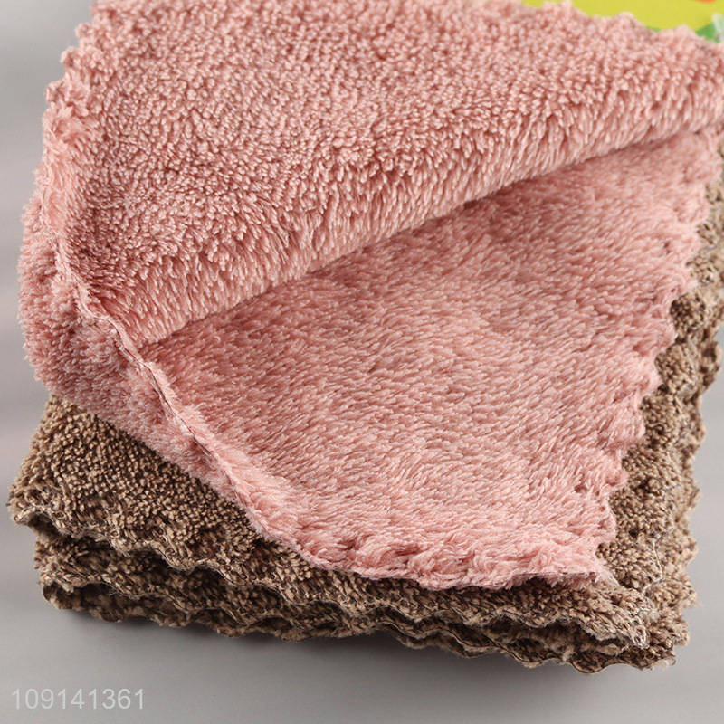 China Imports 3PCS Super Absorbent Lint Free Coral Fleece Cleaning Towels