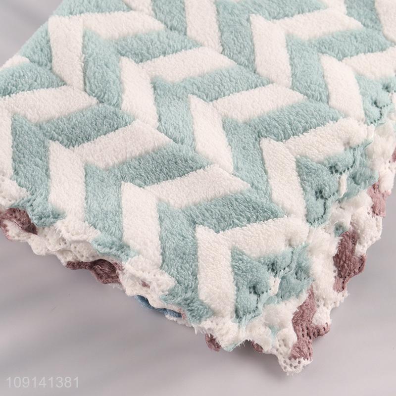 Wholesale 3PCS Super Absorbent Dish Cloths Coral Fleece Cleaning Towels