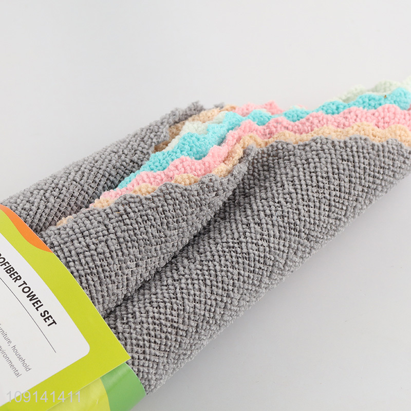 Good Quality 5PCS Absorbent Microfiber Cleaning Towels Kitchen Dish Cloths