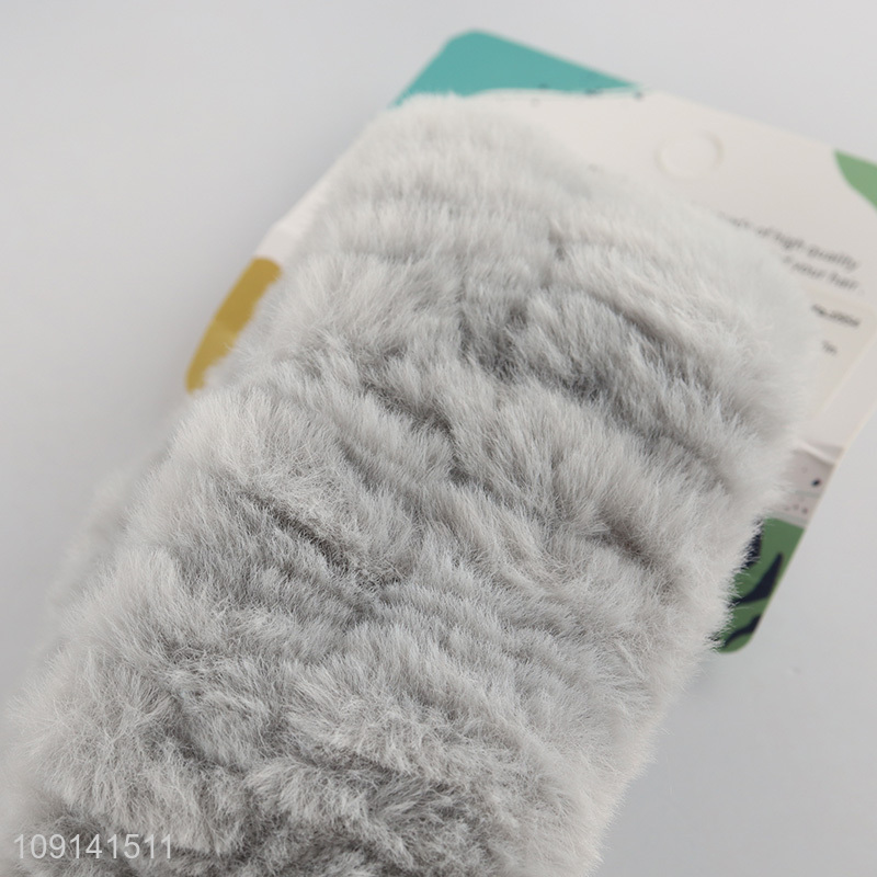 Hot Selling Fluffy Makeup Headband Elastic Hair Band for Women