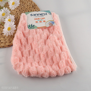 China Imports Coral Fleece Hair Towel Wrap Absorbent Hair Towel