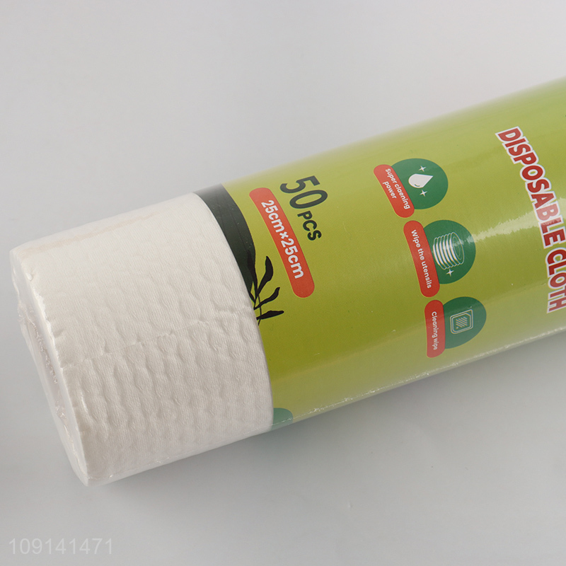 New Arrival 50 Pieces Disposable Kitchen Dishcloth for Wed and Dry Use