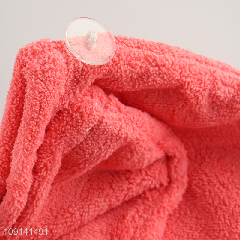 Factory Supply Fast Drying Coral Fleece Hair Towel for Women
