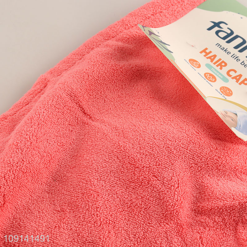 Factory Supply Fast Drying Coral Fleece Hair Towel for Women