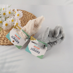 Hot Selling Fluffy Makeup Headband Elastic Hair Band for Women