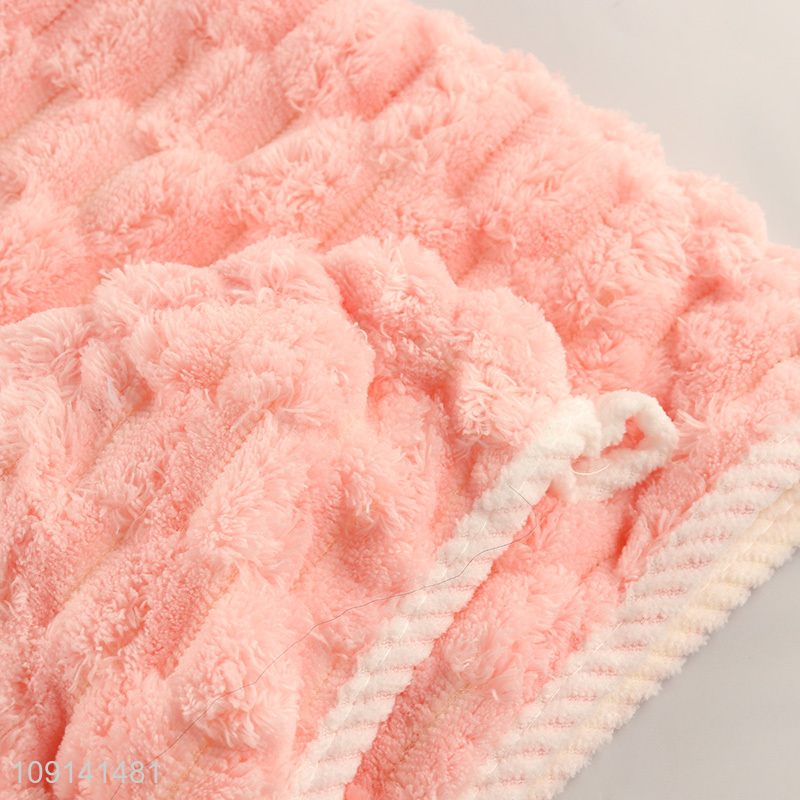 China Imports Coral Fleece Hair Towel Wrap Absorbent Hair Towel