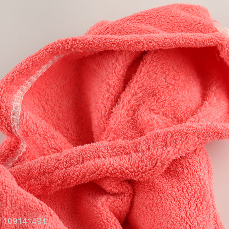 Factory Supply Fast Drying Coral Fleece Hair Towel for Women