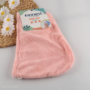 Factory Supply Fast Drying Coral Fleece Hair Towel for Women