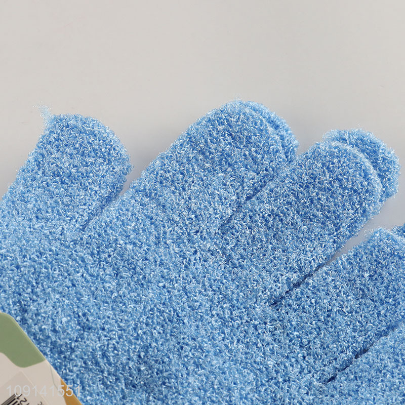Factory Supply Bath Gloves Double Sided Exfoliating Gloves Mitts