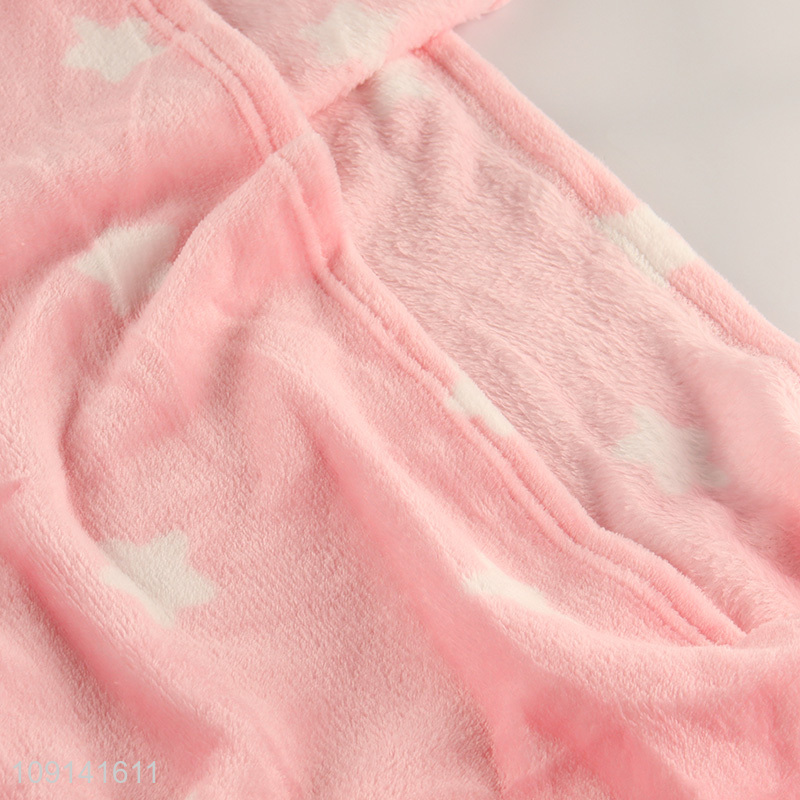 Hot Selling 2 In 1 Strawberry Design Coral Fleece Pillow Blanket for Bedroom