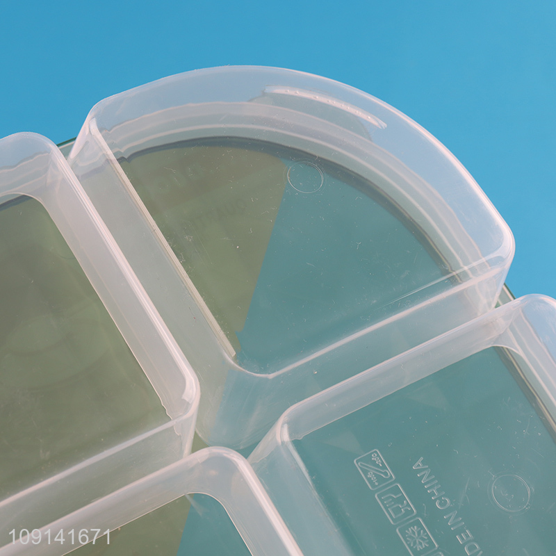 Hot Selling 4-Grid Plastic Food Storage Container for Vegetables & Fruits