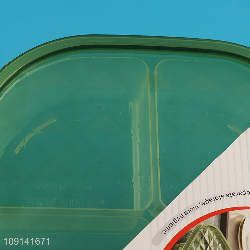 Hot Selling 4-Grid Plastic Food Storage Container for Vegetables & Fruits