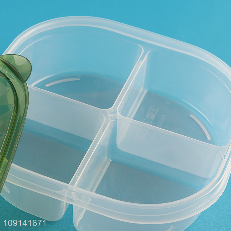 Hot Selling 4-Grid Plastic Food Storage Container for Vegetables & Fruits