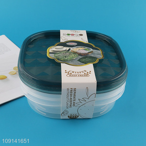 China Imports 3 Pieces Plastic Food Storage Containers Plastic Fruit Containers