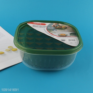 China Imports 3 Packs Multi-Function Drain Baskets Food Storage Containers with Lids