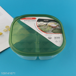 Hot Selling 4-Grid Plastic Food Storage Container for Vegetables & Fruits