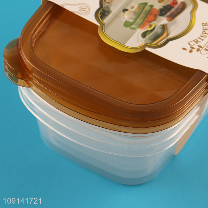 New Arrival 3PCS BPA Free Plastic Food Storage Containers with Lids for Meal Prep