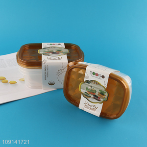 New Arrival 3PCS BPA Free Plastic Food Storage Containers with Lids for Meal Prep