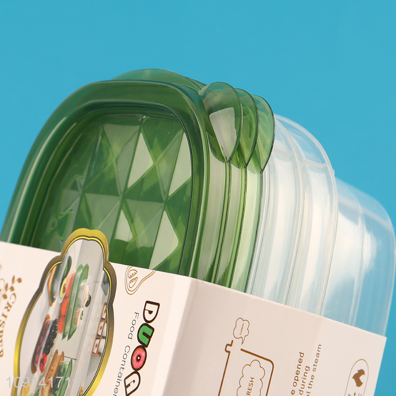 Popular Product 3 Pieces Plastic Food Storage Containers Set for Refrigerator