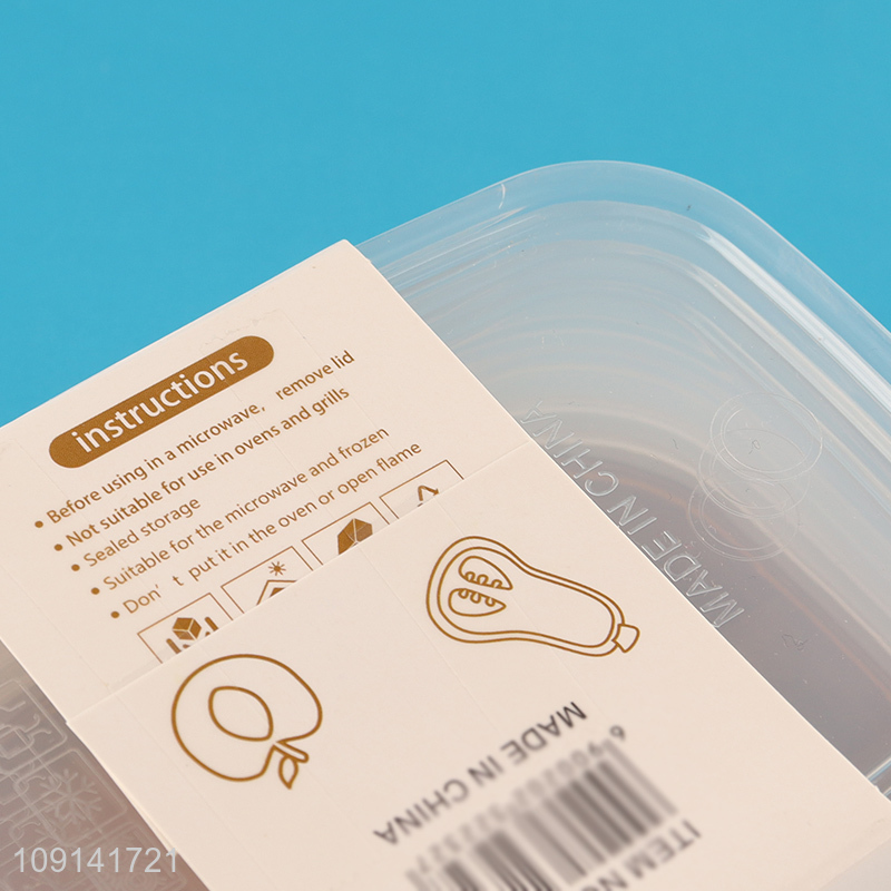 New Arrival 3PCS BPA Free Plastic Food Storage Containers with Lids for Meal Prep