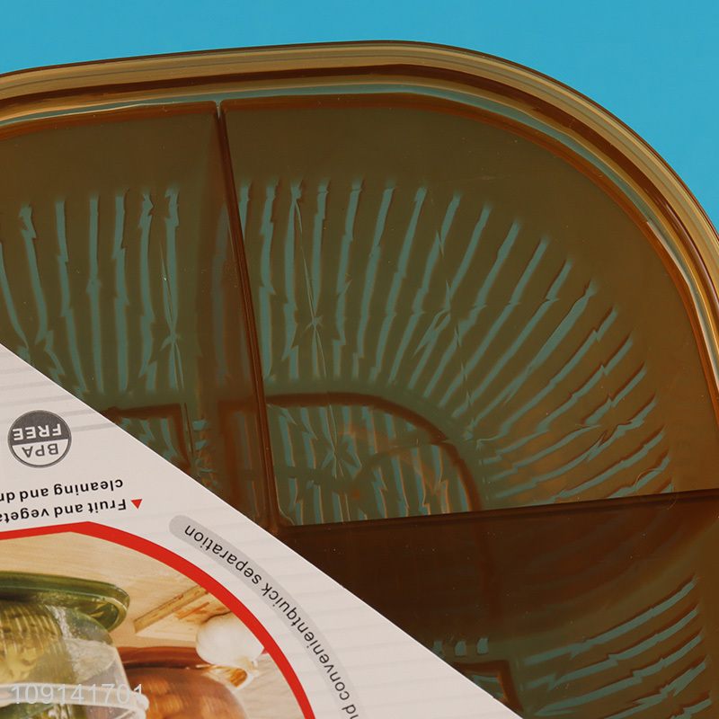 Wholesale Multi-Function Drain Basket Food Storage Container with 4 Removable Colanders