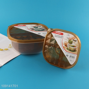 Wholesale Multi-Function Drain Basket Food Storage Container with 4 Removable Colanders