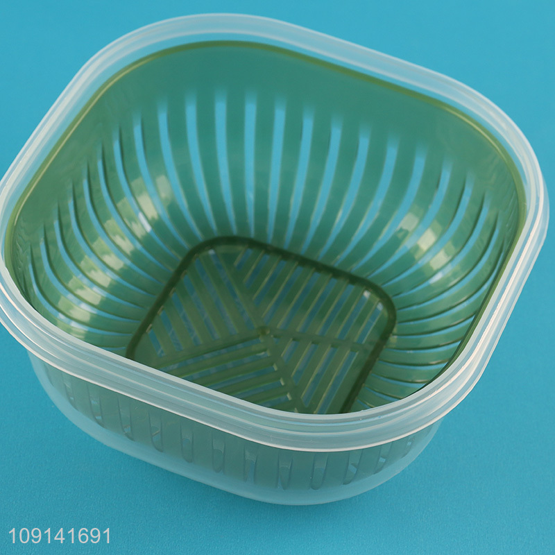 China Imports 3 Packs Multi-Function Drain Baskets Food Storage Containers with Lids