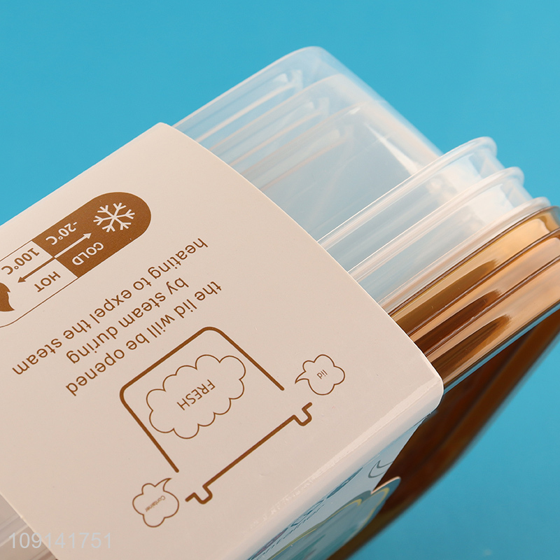 Factory Price 3 Pieces BPA Free Plastic Food Storage Containers Fridge Crispers